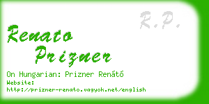 renato prizner business card